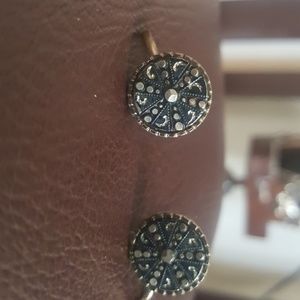 Silver screw back vintage earrings